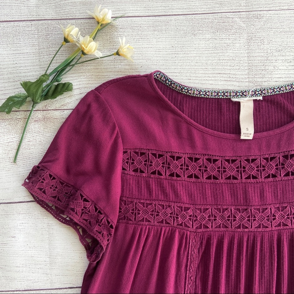 Knit Ribbed Short Sleeve Top - Picture 2 of 11